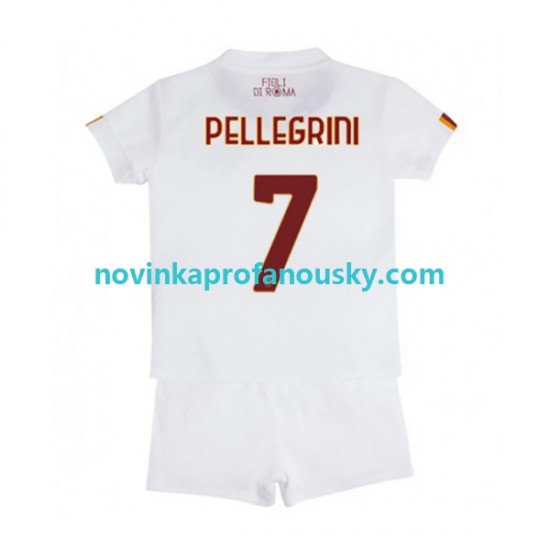 AS Řím Dres Lorenzo Pellegrini 7 Venkovní Fotbalové Dresy pro Děti 2022-2023 Krátký rukáv