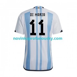 Argentina Dres Di Maria 11 Domácí Fotbalové Dresy pro Muže MS ve fotbale 2022 Krátký rukáv