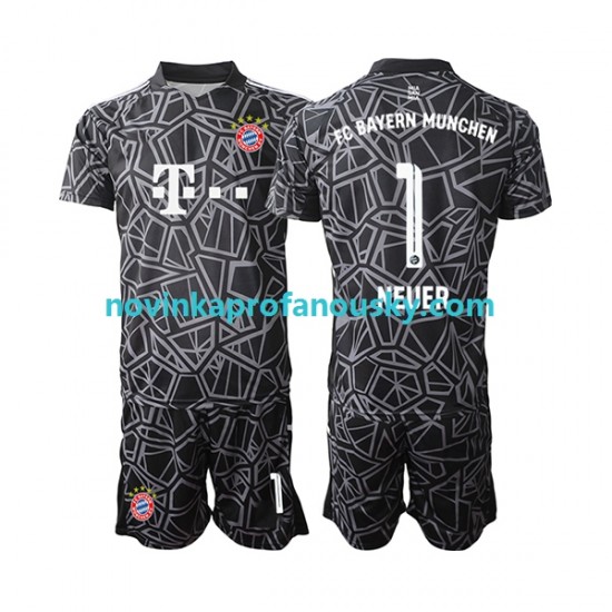 FC Bayern Mnichov Dres Manuel Neuer 1 Brankářské Domácí Fotbalové Dresy pro Děti 2022-2023 Krátký rukáv
