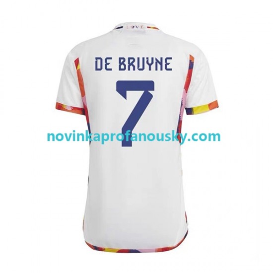 Belgie Dres De Bruyne 7 Venkovní Fotbalové Dresy pro Muže MS ve fotbale 2022 Krátký rukáv