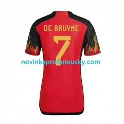 Belgie Dres De Bruyne 7 Domácí Fotbalové Dresy pro Muže MS ve fotbale 2022 Krátký rukáv