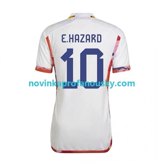 Belgie Dres Eden Hazard 10 Venkovní Fotbalové Dresy pro Muže MS ve fotbale 2022 Krátký rukáv