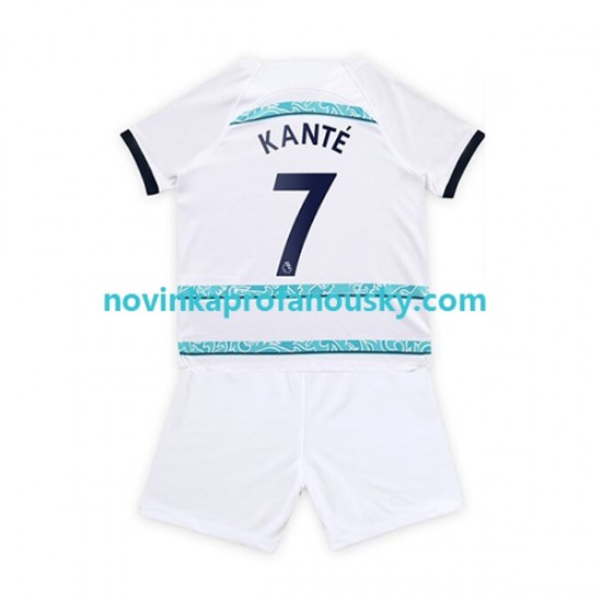 Chelsea Dres Kante 7 Venkovní Fotbalové Dresy pro Děti 2022-2023 Krátký rukáv