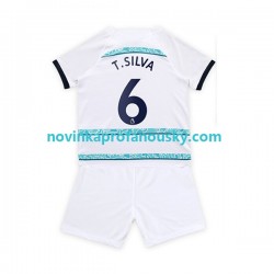 Chelsea Dres T. Silva 6 Venkovní Fotbalové Dresy pro Děti 2022-2023 Krátký rukáv
