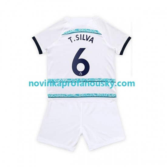 Chelsea Dres T. Silva 6 Venkovní Fotbalové Dresy pro Děti 2022-2023 Krátký rukáv