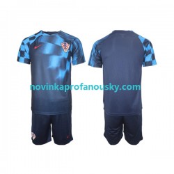 Chorvatsko Dres Venkovní Fotbalové Dresy pro Děti MS ve fotbale 2022 Krátký rukáv