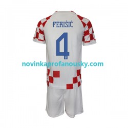 Chorvatsko Dres Perisic 4 Domácí Fotbalové Dresy pro Děti MS ve fotbale 2022 Krátký rukáv