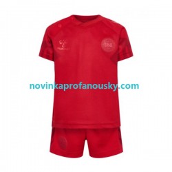 Dánsko Dres Domácí Fotbalové Dresy pro Děti MS ve fotbale 2022 Krátký rukáv