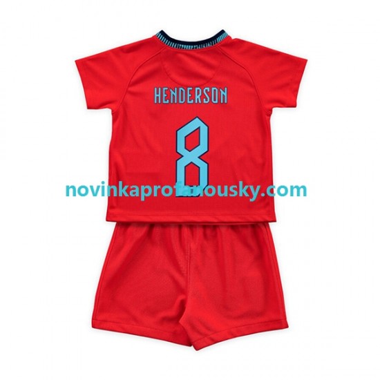 Anglie Dres Henderson 8 Venkovní Fotbalové Dresy pro Děti MS ve fotbale 2022 Krátký rukáv