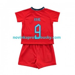 Anglie Dres Kane 9 Venkovní Fotbalové Dresy pro Děti MS ve fotbale 2022 Krátký rukáv