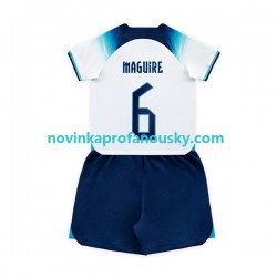 Anglie Dres Maguire 6 Domácí Fotbalové Dresy pro Děti MS ve fotbale 2022 Krátký rukáv
