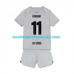 FC Barcelona Dres Ferran Torres 11 Alternativní Fotbalové Dresy pro Děti 2022-2023 Krátký rukáv