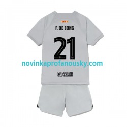 FC Barcelona Dres Frenkie de Jong 21 Alternativní Fotbalové Dresy pro Děti 2022-2023 Krátký rukáv