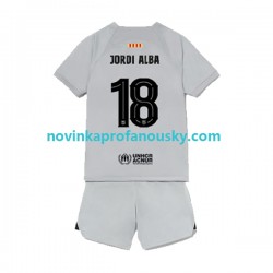 FC Barcelona Dres Jordi Alba 18 Alternativní Fotbalové Dresy pro Děti 2022-2023 Krátký rukáv
