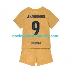 FC Barcelona Dres Lewandowski 9 Venkovní Fotbalové Dresy pro Děti 2022-2023 Krátký rukáv