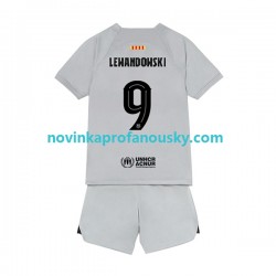 FC Barcelona Dres Lewandowski 9 Alternativní Fotbalové Dresy pro Děti 2022-2023 Krátký rukáv