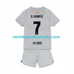 FC Barcelona Dres Ousmane Dembele 7 Alternativní Fotbalové Dresy pro Děti 2022-2023 Krátký rukáv