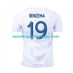 Francie Dres Benzema 19 Venkovní Fotbalové Dresy pro Muže MS ve fotbale 2022 Krátký rukáv