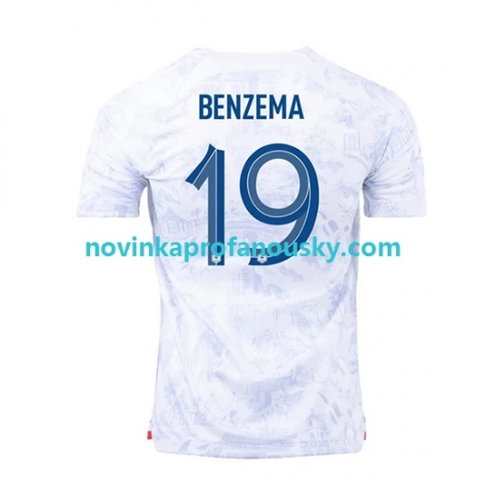 Francie Dres Benzema 19 Venkovní Fotbalové Dresy pro Muže MS ve fotbale 2022 Krátký rukáv