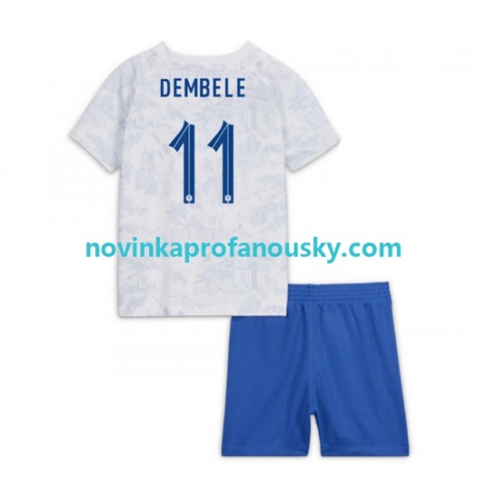 Francie Dres Dembele 11 Venkovní Fotbalové Dresy pro Děti MS ve fotbale 2022 Krátký rukáv