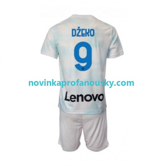 Inter Milán Dres Edin Dzeko 9 Venkovní Fotbalové Dresy pro Děti 2022-2023 Krátký rukáv