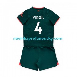 Liverpool Dres Virgil van Dijk 4 Alternativní Fotbalové Dresy pro Děti 2022-2023 Krátký rukáv