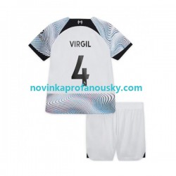 Liverpool Dres Virgil van Dijk Venkovní Fotbalové Dresy pro Děti 2022-2023 Krátký rukáv