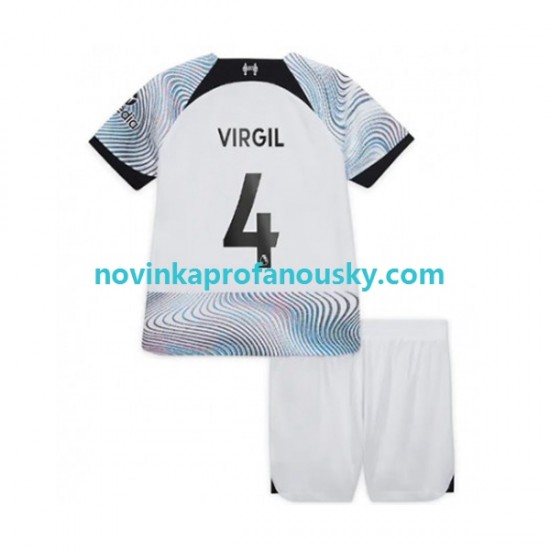 Liverpool Dres Virgil van Dijk Venkovní Fotbalové Dresy pro Děti 2022-2023 Krátký rukáv