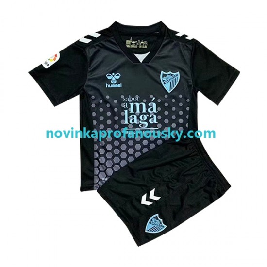 Málaga CF Dres Alternativní Fotbalové Dresy pro Děti 2022-2023 Krátký rukáv