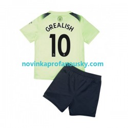 Manchester City Dres Grealish 10 Alternativní Fotbalové Dresy pro Děti 2022-2023 Krátký rukáv