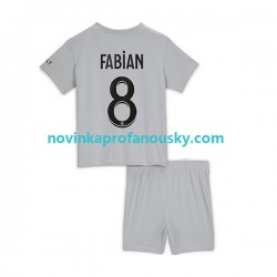 Paris Saint-Germain Dres Fabian 8 Venkovní Fotbalové Dresy pro Děti 2022-2023 Krátký rukáv
