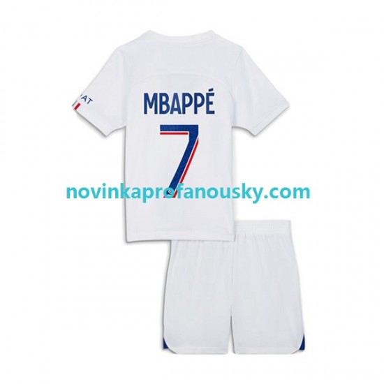 Paris Saint-Germain Dres Mbappé 7 Alternativní Fotbalové Dresy pro Děti 2022-2023 Krátký rukáv