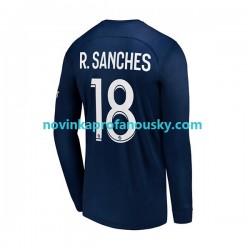 Paris Saint-Germain Dres R.Sanches 18 Domácí Fotbalové Dresy pro Muže 2022-2023 Dlouhý rukáv