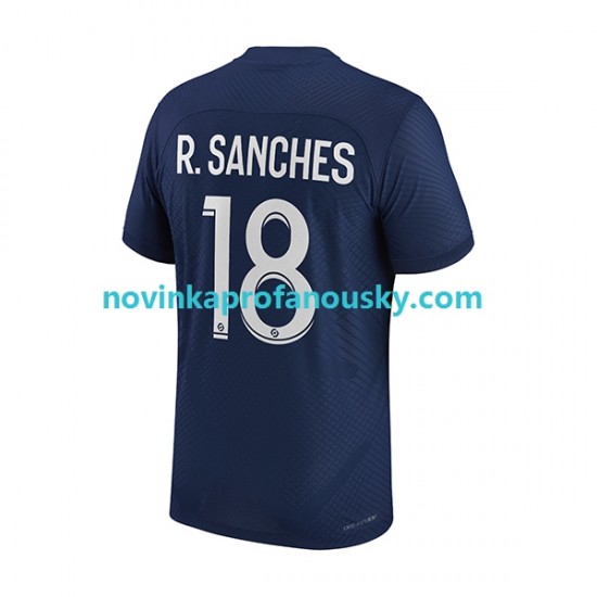 Paris Saint-Germain Dres R.Sanches 18 Domácí Fotbalové Dresy pro Muže 2022-2023 Krátký rukáv