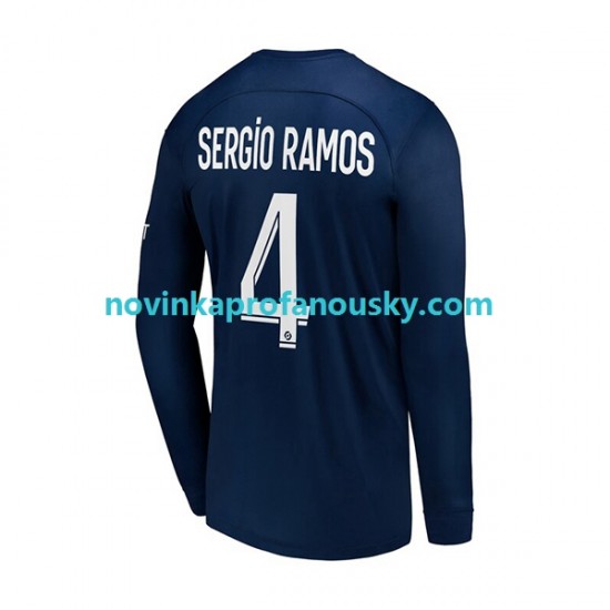 Paris Saint-Germain Dres Sergio Ramos 4 Domácí Fotbalové Dresy pro Muže 2022-2023 Dlouhý rukáv