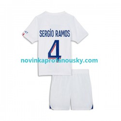 Paris Saint-Germain Dres Sergio Ramos 4 Alternativní Fotbalové Dresy pro Děti 2022-2023 Krátký rukáv