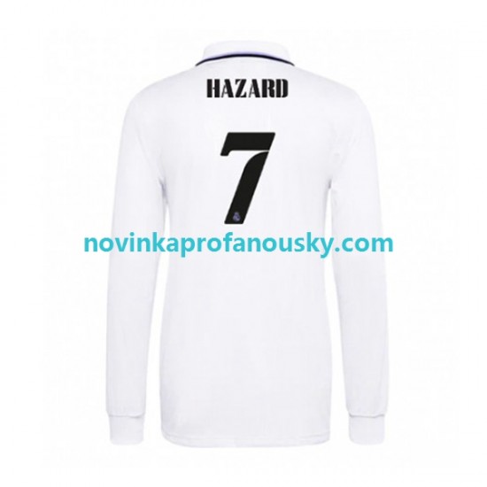 Real Madrid Dres Eden Hazard 7 Domácí Fotbalové Dresy pro Muže 2022-2023 Dlouhý rukáv