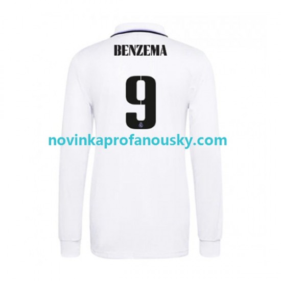Real Madrid Dres Karim Benzema 9 Domácí Fotbalové Dresy pro Muže 2022-2023 Dlouhý rukáv