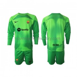 FC Barcelona Dres Brankářské Domácí Fotbalové Dresy pro Děti 2022-2023 Dlouhý rukáv