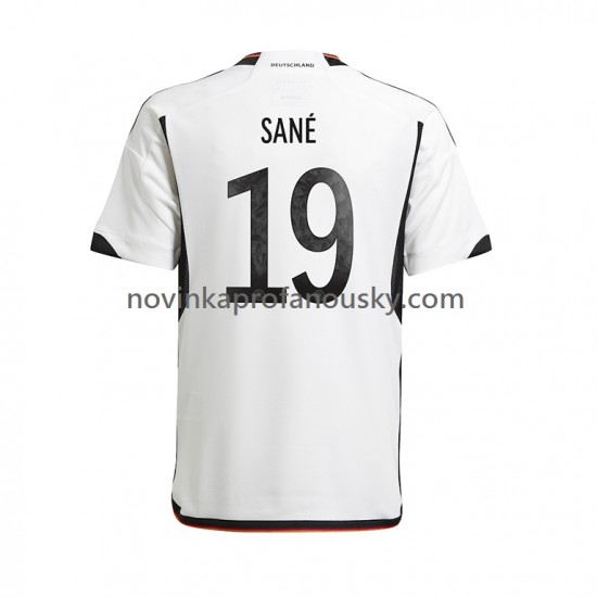 Německo Dres Sane 19 Domácí Fotbalové Dresy pro Muže MS ve fotbale 2022 Krátký rukáv