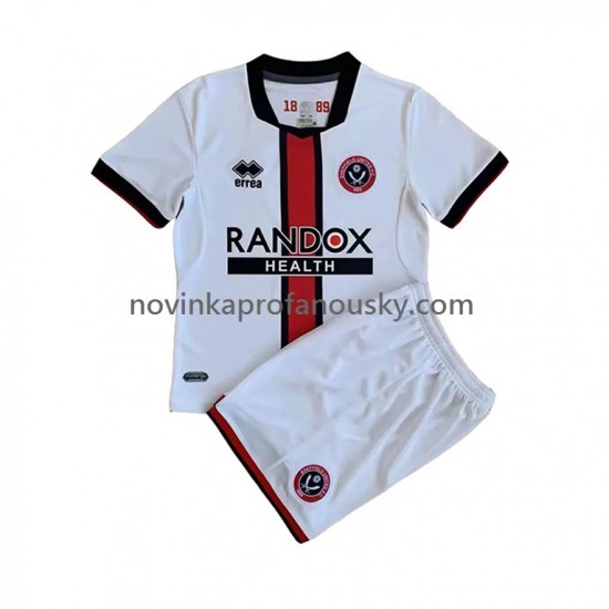 Sheffield United Dres Venkovní Fotbalové Dresy pro Děti 2022-2023 Krátký rukáv