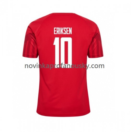 Dánsko Dres Christian Eriksen 10 Domácí Fotbalové Dresy pro Muže MS ve fotbale 2022 Krátký rukáv