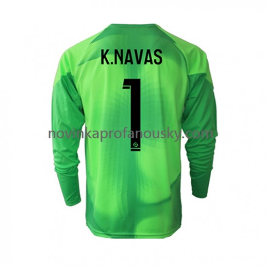 Paris Saint-Germain Dres Keylor Navas 1 Brankářské Domácí Fotbalové Dresy pro Muže 2022-2023 Dlouhý rukáv
