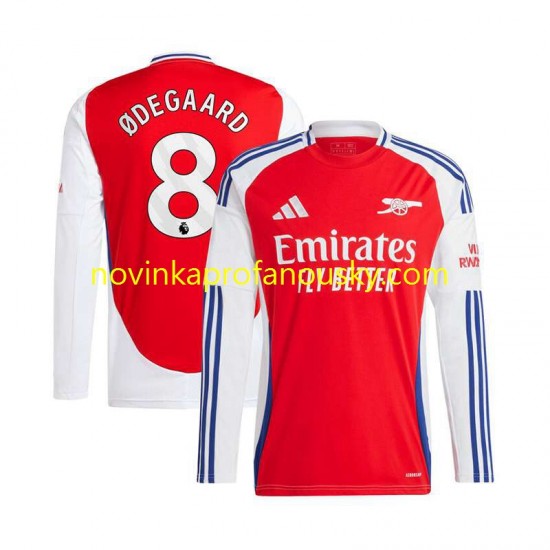 Arsenal Dres Martin Odegaard 8 Domácí Fotbalové Dresy pro Muže 2024-2025 Dlouhý rukáv