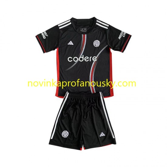 CA River Plate Dres Alternativní Fotbalové Dresy pro Děti 2024-2025 Krátký rukáv