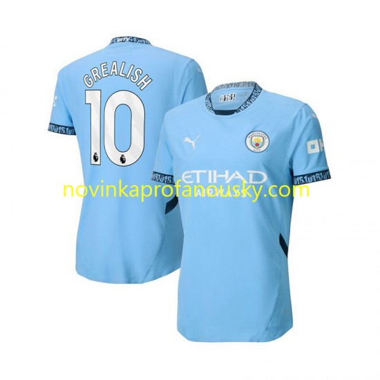 Manchester City Dres Jack Grealish 10 Domácí Fotbalové Dresy pro Muže 2024-2025 Krátký rukáv