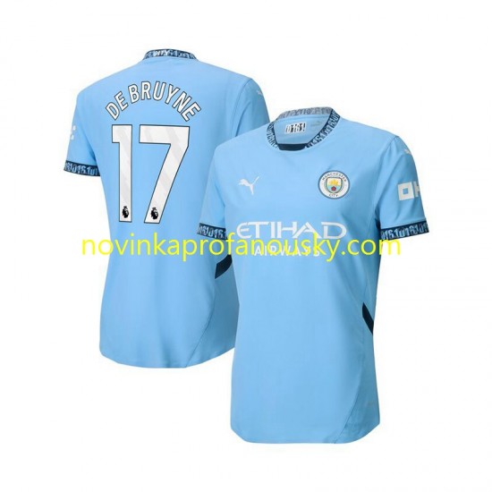 Manchester City Dres Kevin De Bruyne 17 Domácí Fotbalové Dresy pro Muže 2024-2025 Krátký rukáv