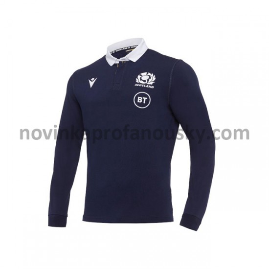 Skotská ragbyová reprezentace Dresy Domácí Fotbalové Dresy pro Muže 2020-2021 Dlouhý Rukáv