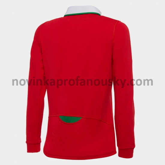 Velšská ragbyová reprezentace Dresy Classic Domácí Fotbalové Dresy pro Muže 2020-2021 Dlouhý Rukáv